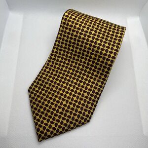 BROOKS BROTHERS Makers Men's Neck Tie Gold Red Paisley Print  100% Silk‎  58"